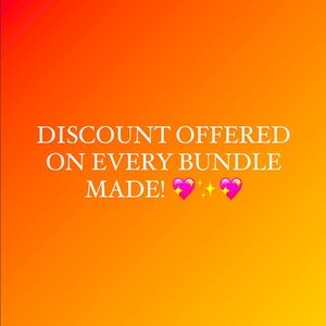 Every bundle will be offered a discount!